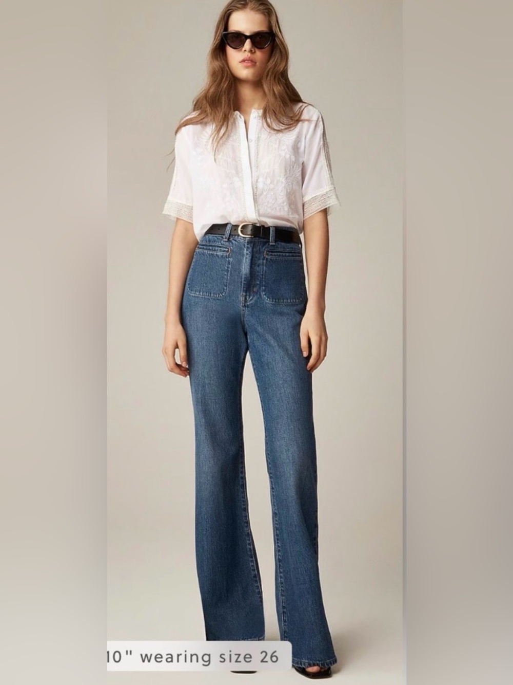 J.Crew Petite Vintage flare jean in Lexie Kay Wash